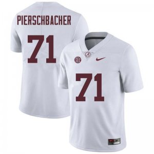 NCAA Men's Alabama Crimson Tide #71 Ross Pierschbacher Stitched College Nike Authentic White Football Jersey JB17R03IV